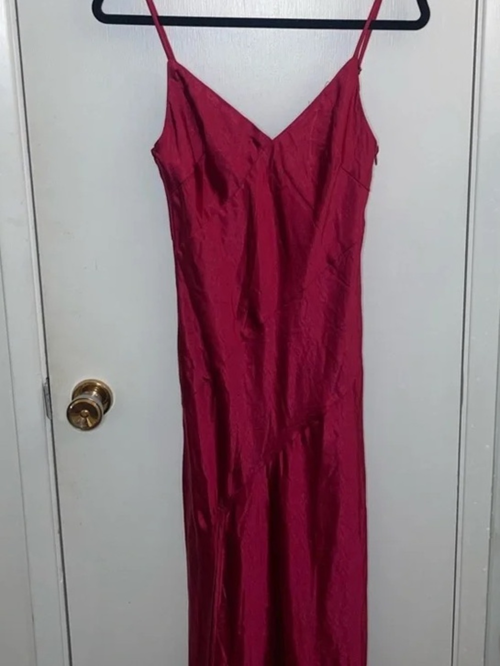 Hello Molly Wine Red Satin Slip Dress NWT - Picture 7 of 12